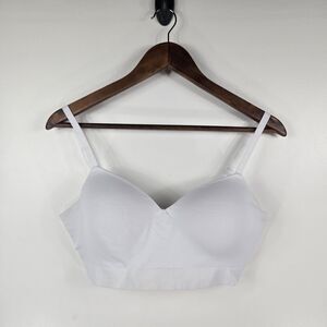 Truekind Women's Size Large Supportive Comfort Wireless Shaping Bra White